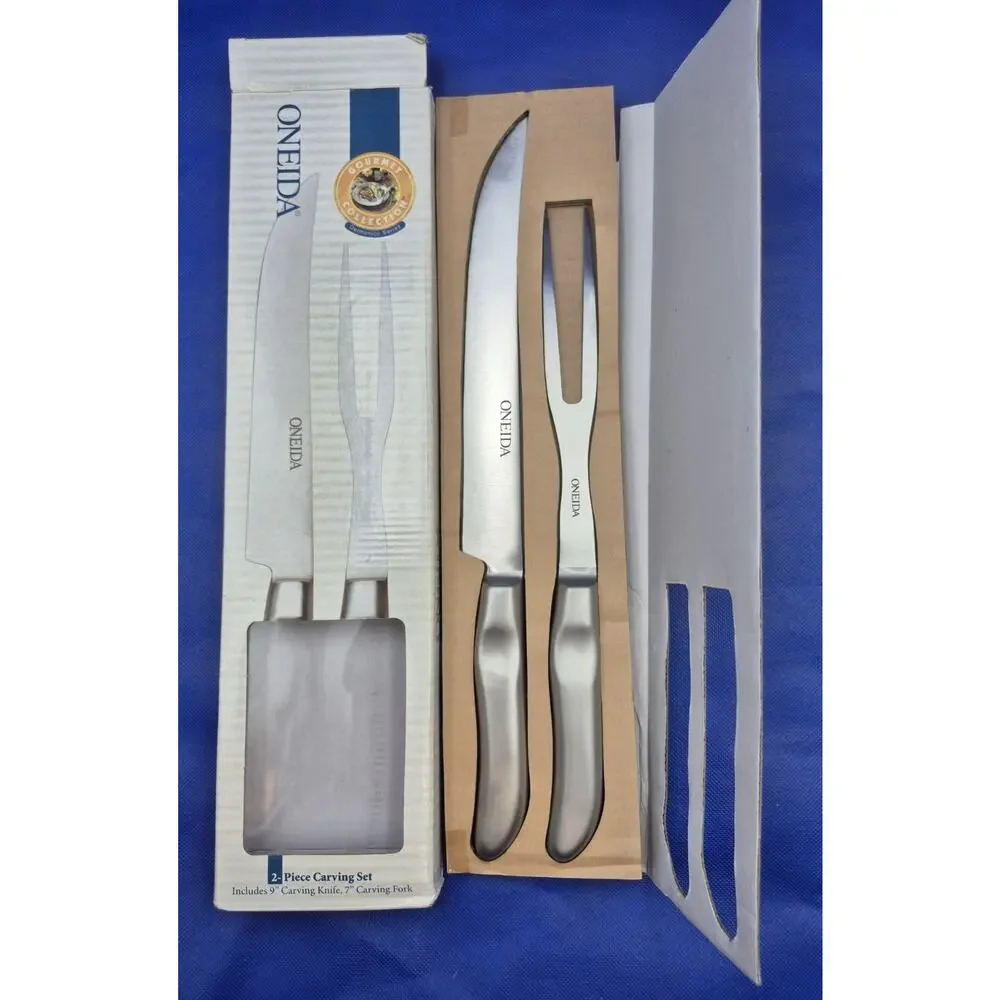 Oneida Two-Piece Carving Set Fine 18/10 Stainless Steel NEW
